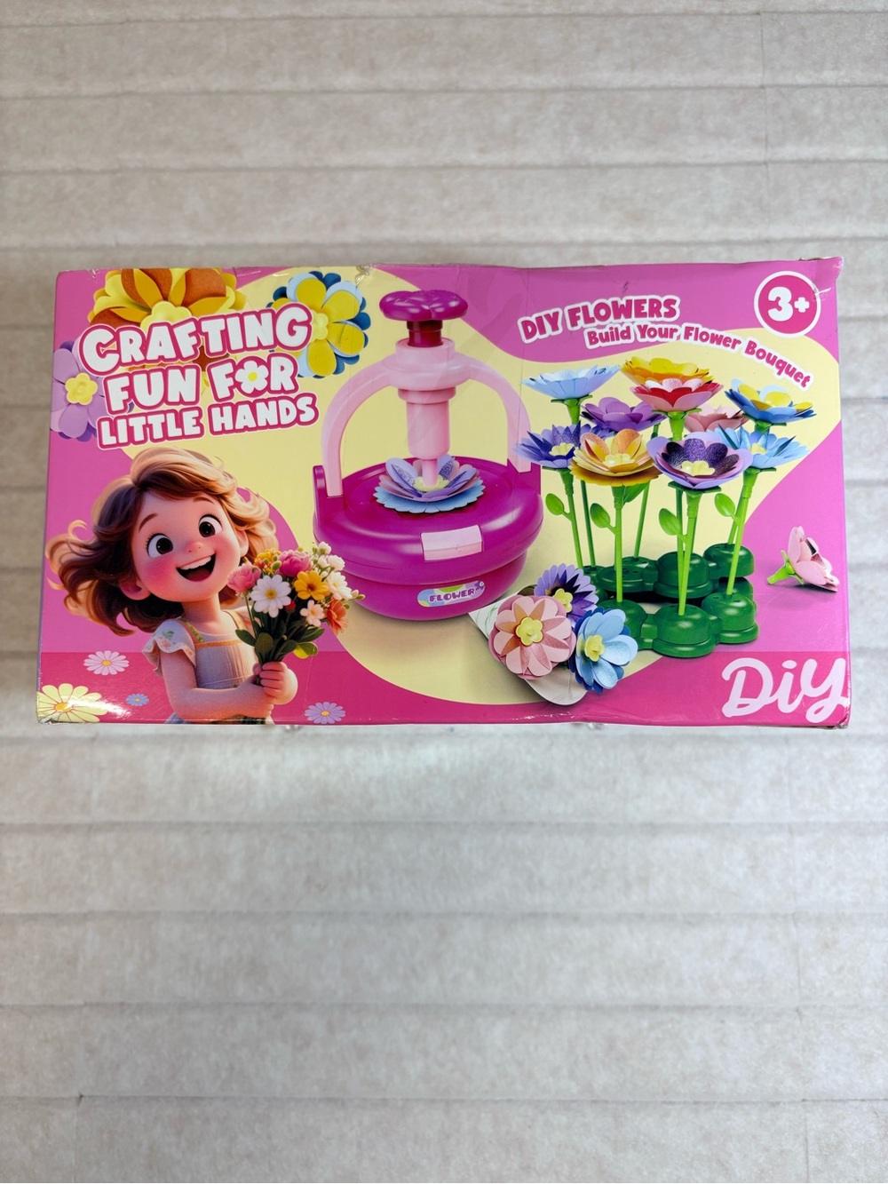 DIY Flower Maker Craft Set for Kids - Pink Make Flower Bouquets Fun For Adults